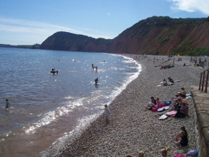 Sidmouth Beach and Cliffs by Lewis Clarke